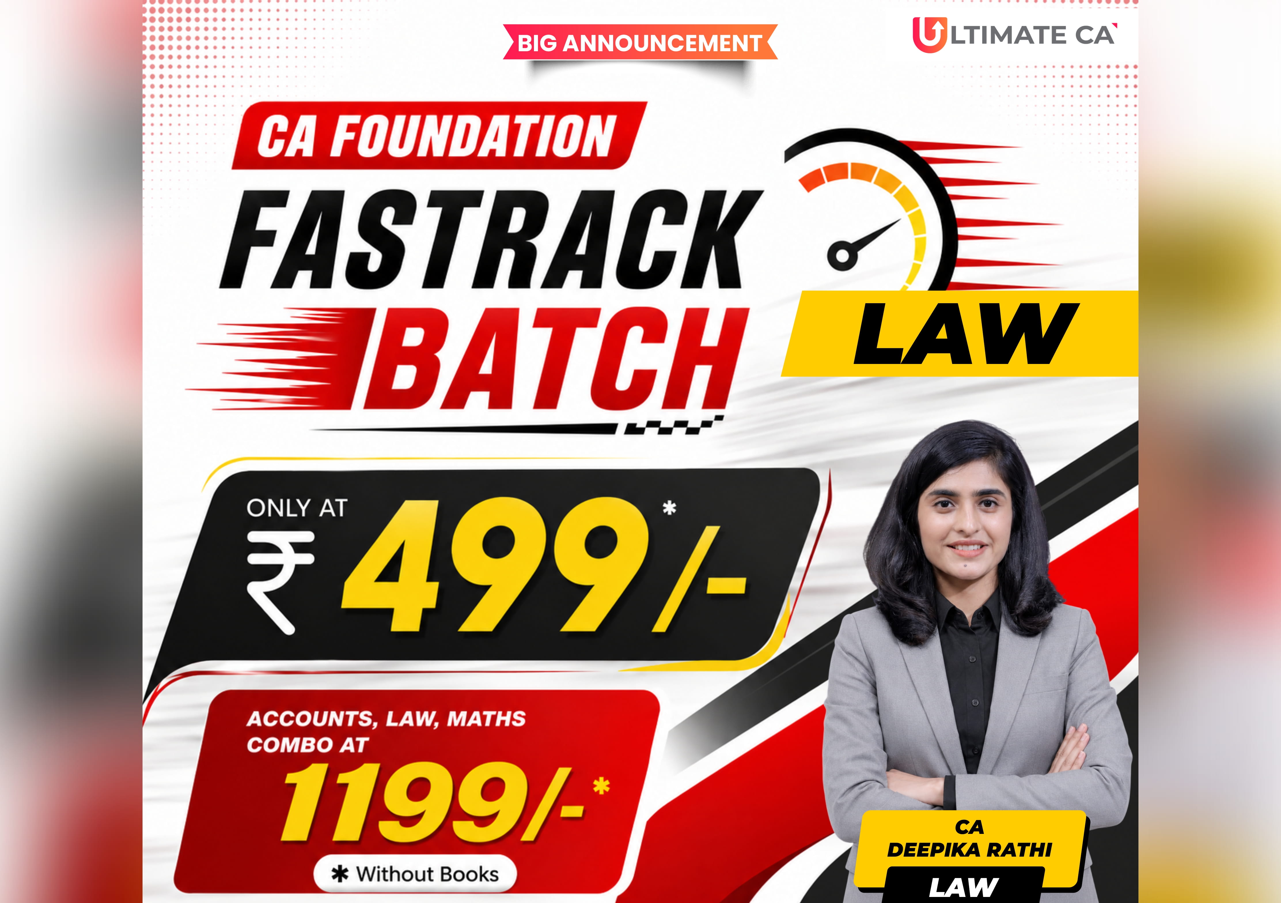 CA Foundation Law Fastrack Sept 26 Offer by CA Deepika Rathi