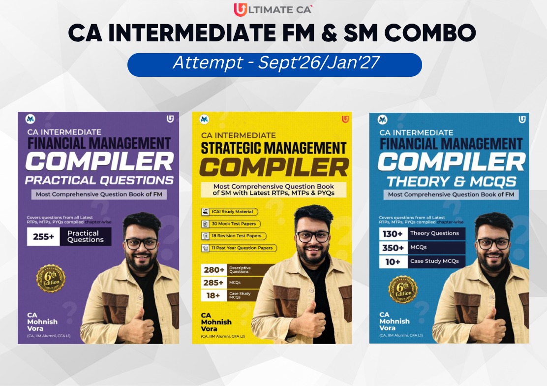 Combo 3 Books | FM & SM Compiler | ICAI Question Compiler | CA Inter New Syllabus