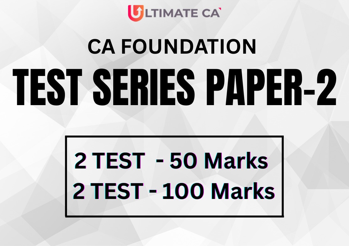 CA FOUNDATION NEW SYLLABUS  Paper 2 Business Laws Test Series (2Test 50 Marks 2Test 100 Marks) by CA Indresh Gandhi