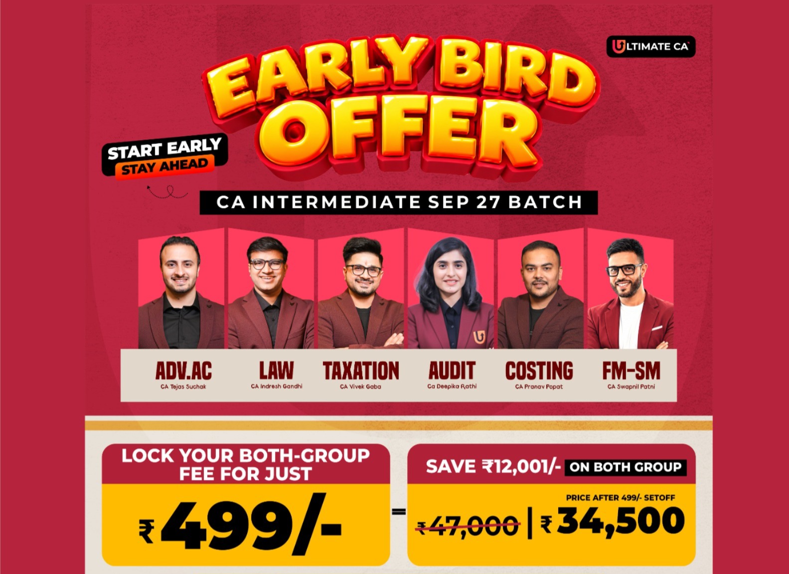 CA Inter Early Bird Batch Sept 2027 Attempt