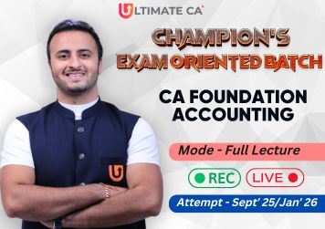 CA Foundation Accounting Exam Oriented Batch 