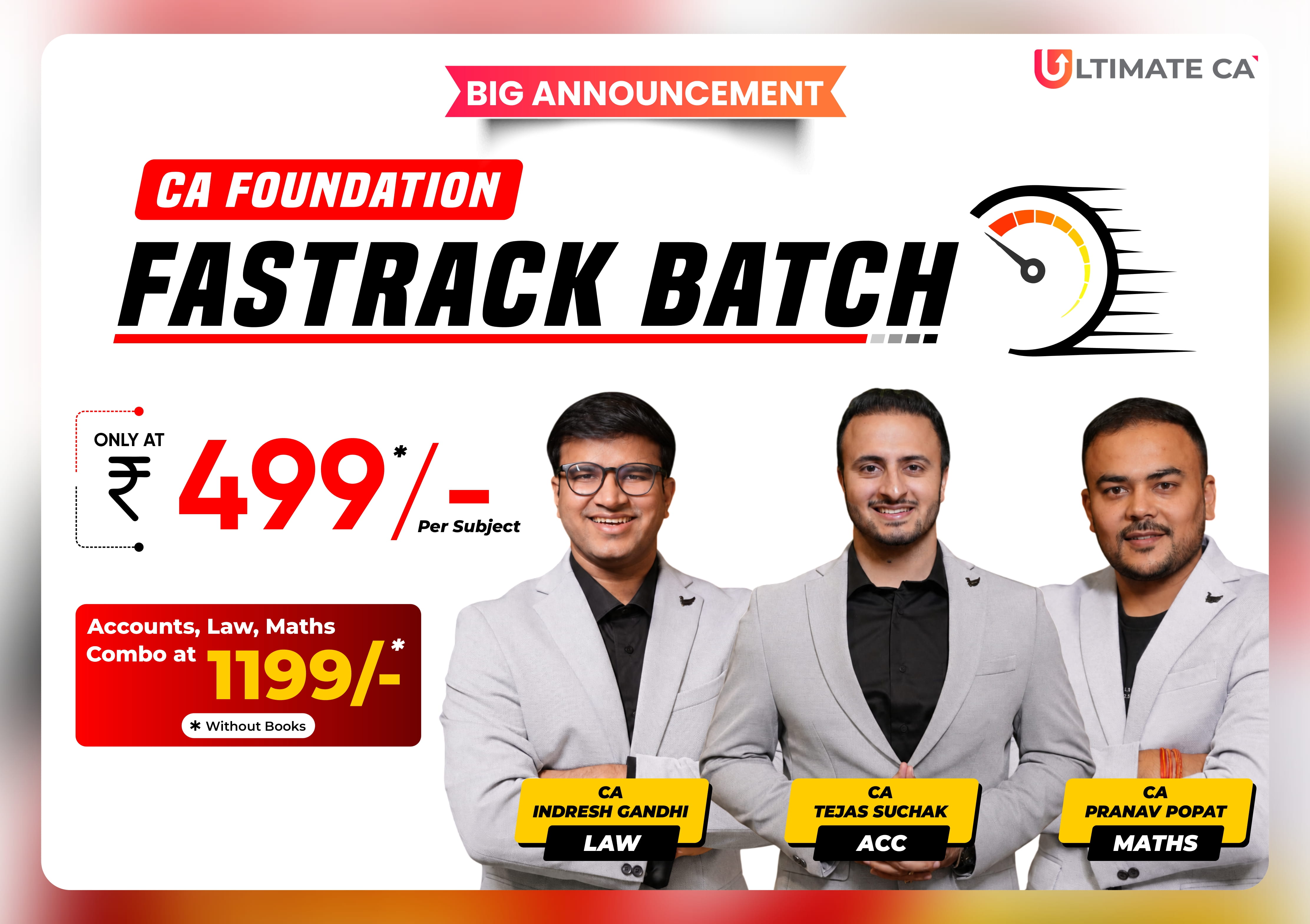 CA Foundation Accounts Law Maths Combo Sept 26 Fastrack Offer (Law by IG Sir) 