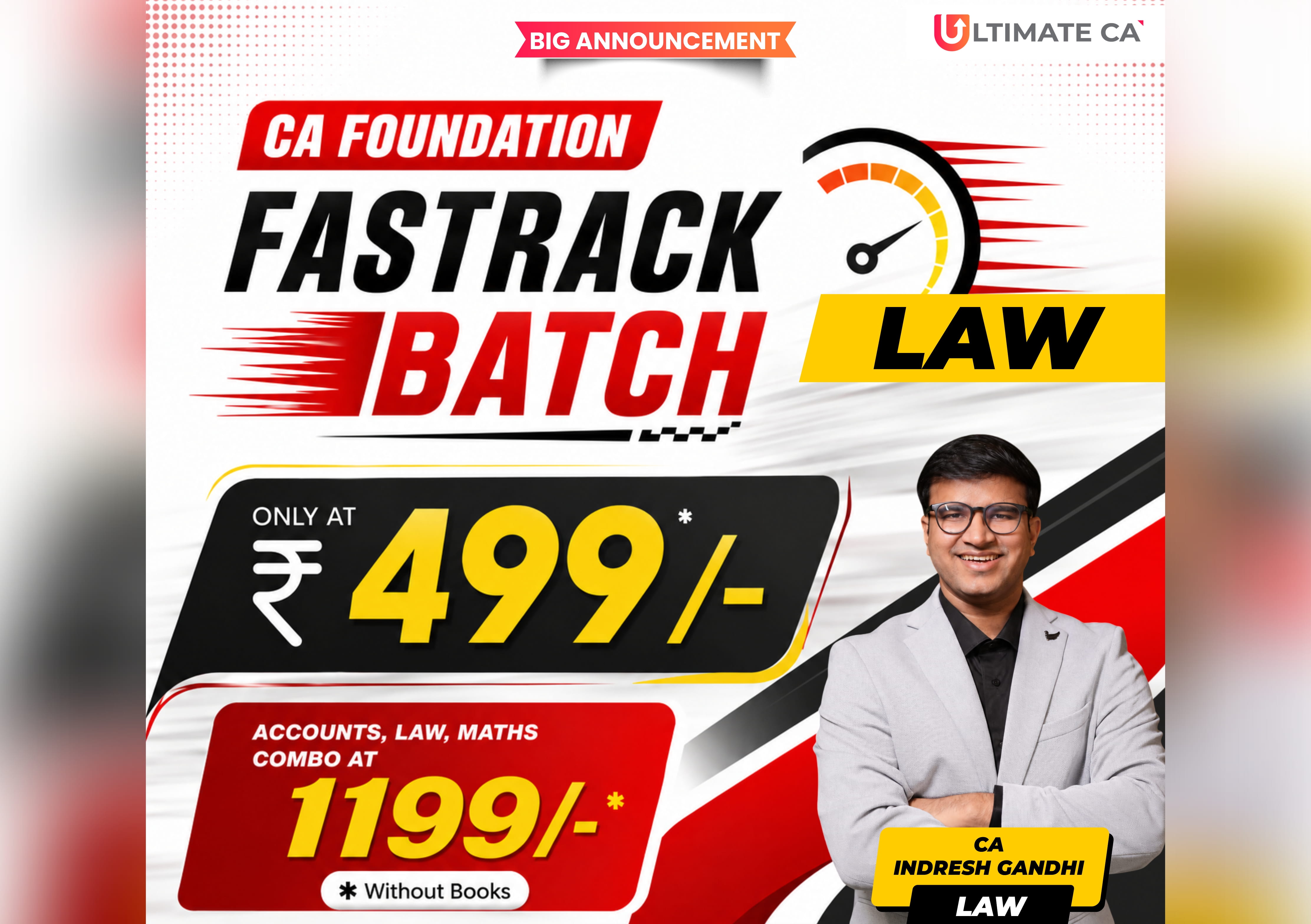 CA Foundation Law Fastrack Sept 26 Offer by CA Indresh Gandhi 