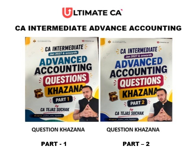 2 Books Combo | Question Khazana Part 1| Question Khazana Part 2| CA Intermediate| Advanced Accounting | CA Tejas Suchak